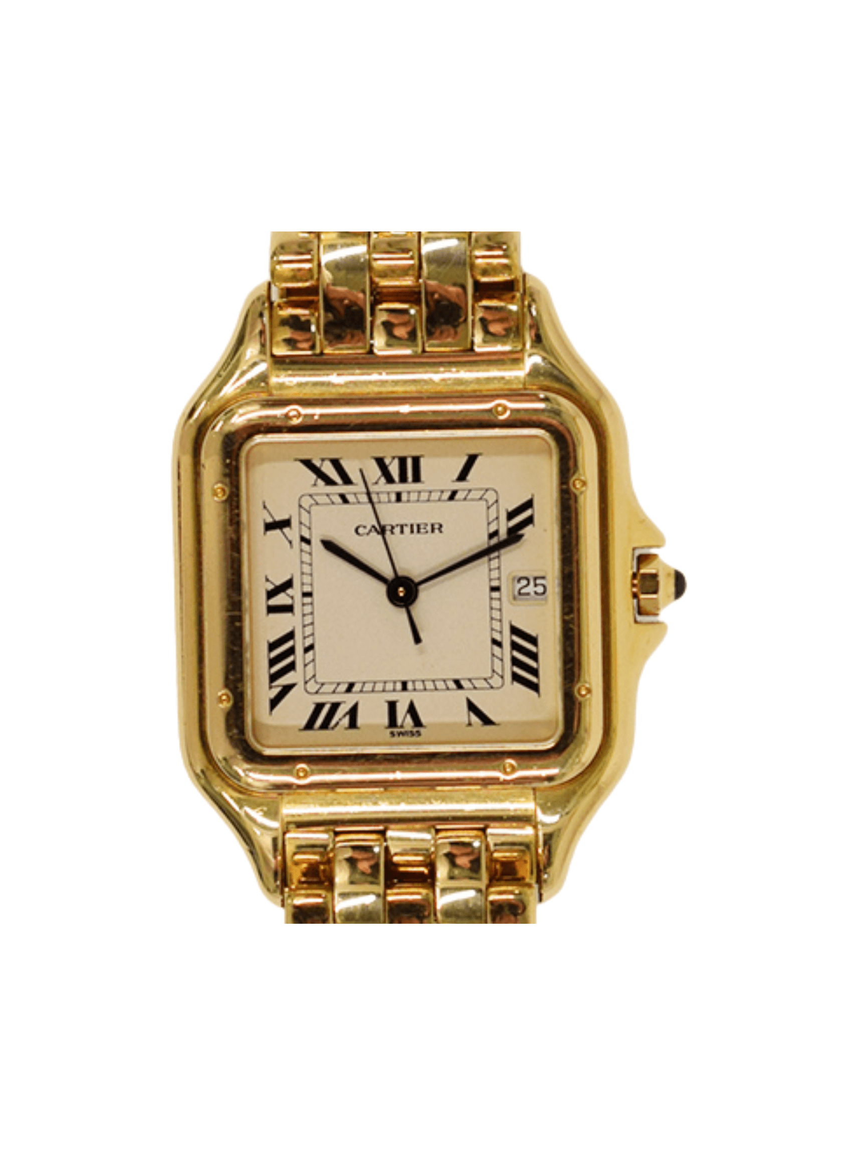 Cartier Tank Française Yellow Gold Ivory Roman Dial W25014B9