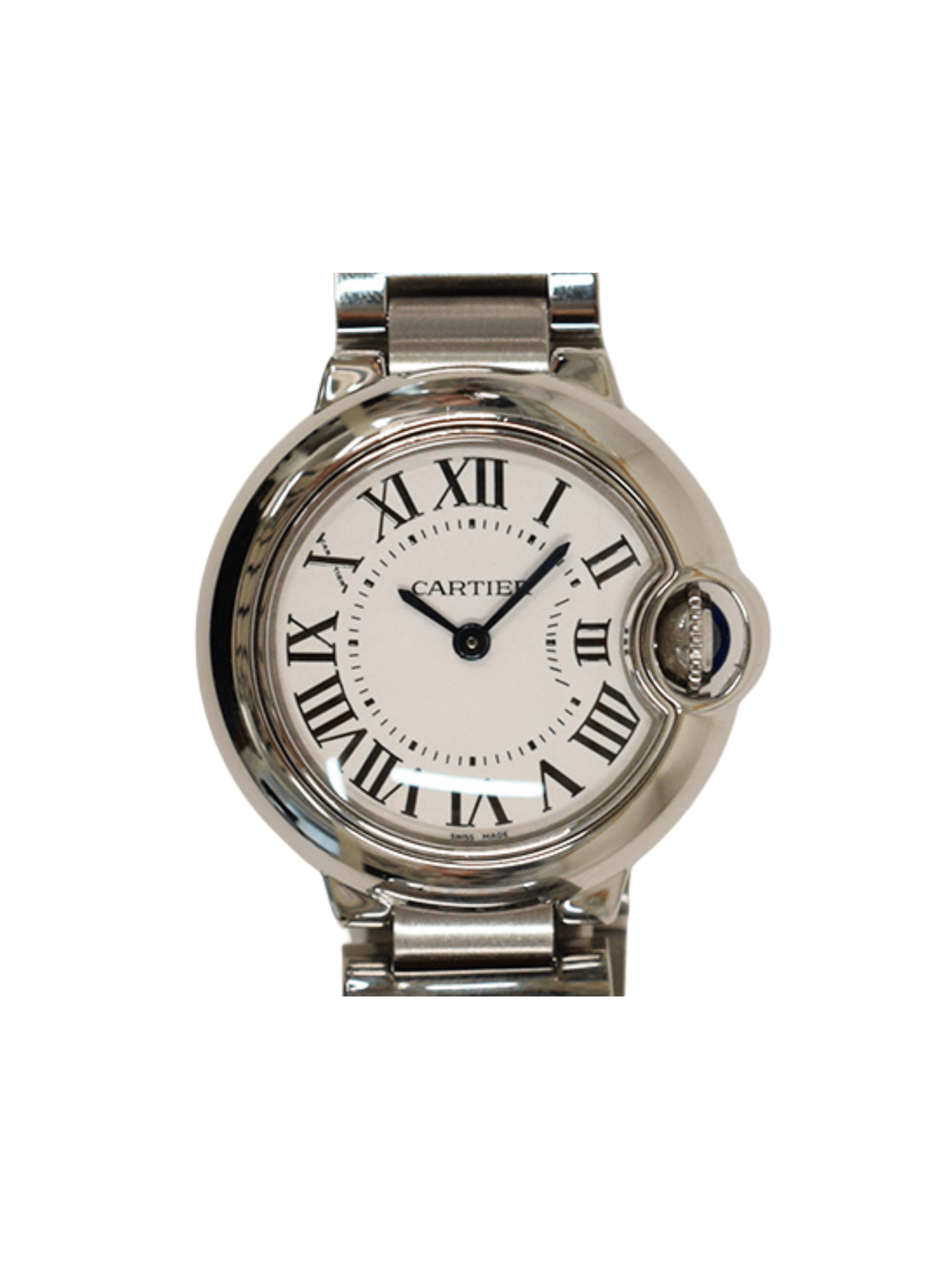 Cartier Ballon Bleu Stainless Steel White Roman Dial W69010Z4