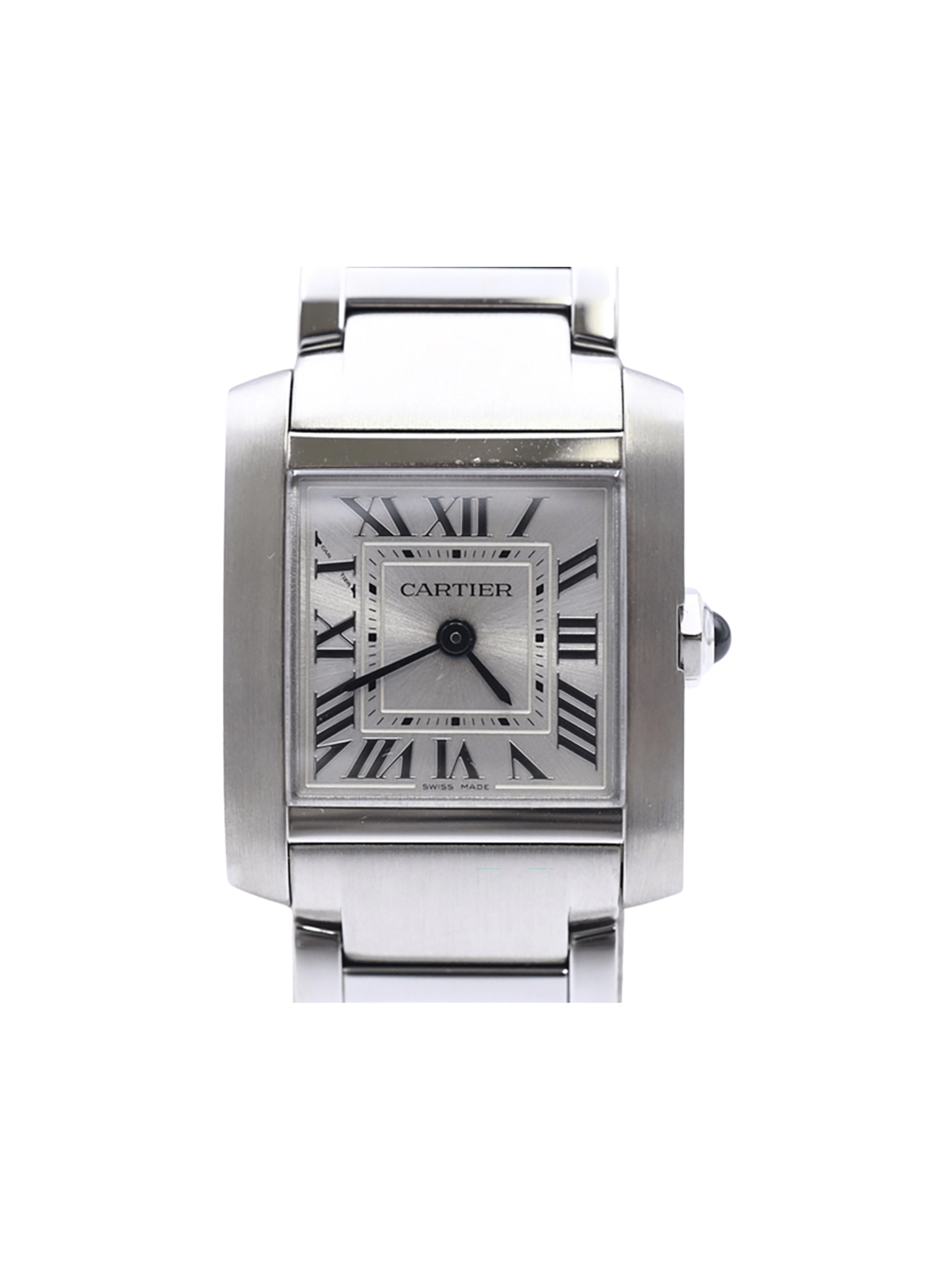 Cartier Tank Française Stainless Steel Silver Roman Dial WSTA0129