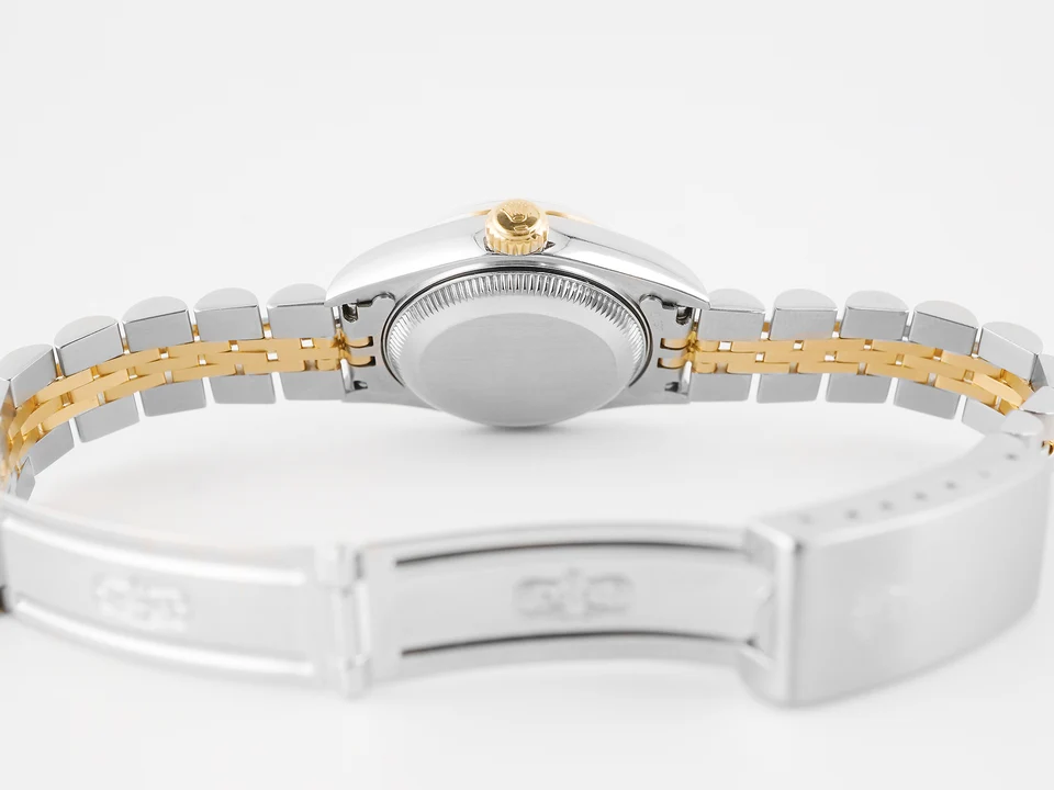 Rolex Lady-Datejust Stainless Steel and Yellow Gold Blue Vingrette Diamond Dial 69173