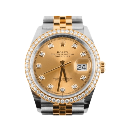 Rolex Datejust Steel and Gold Champagne Diamond Dial 126283RBR