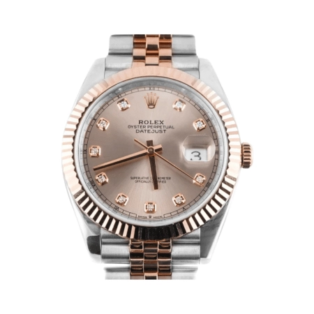 Rolex Datejust Stainless Steel and Rose Gold Sundust Diamond Dial 126331