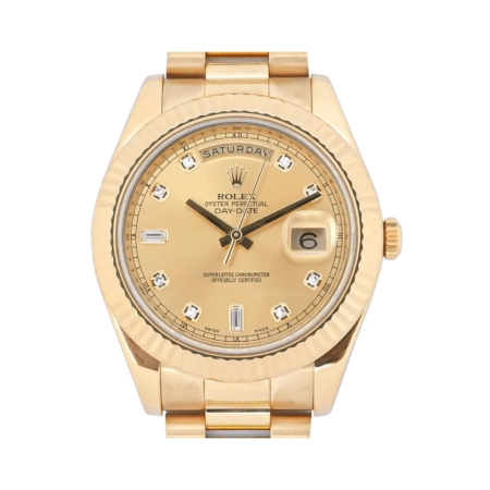 Rolex Day-Date II Yellow Gold Champagne Diamond Dial 218238