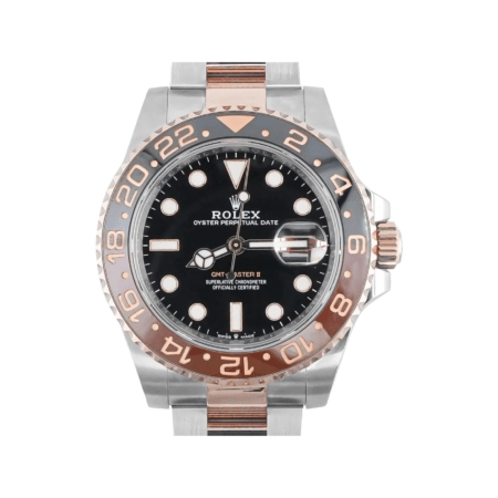 Rolex GMT-Master II "Root Beer" Stainless Steel and Rose Gold Black Dial 126711CHNR