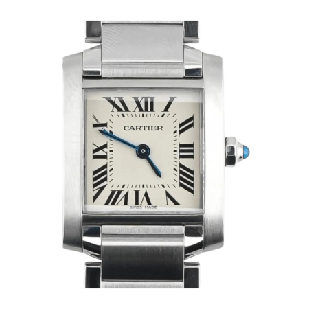 Cartier Tank Française Stainless Steel Silver Roman Dial 2384