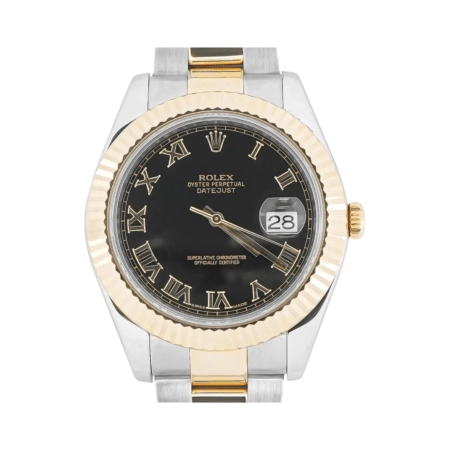 Rolex Datejust II Stainless Steel and Yellow Gold Black Roman Dial 116333