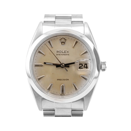 Rolex Oyster Date Precision Stainless Steel White Dial 6694