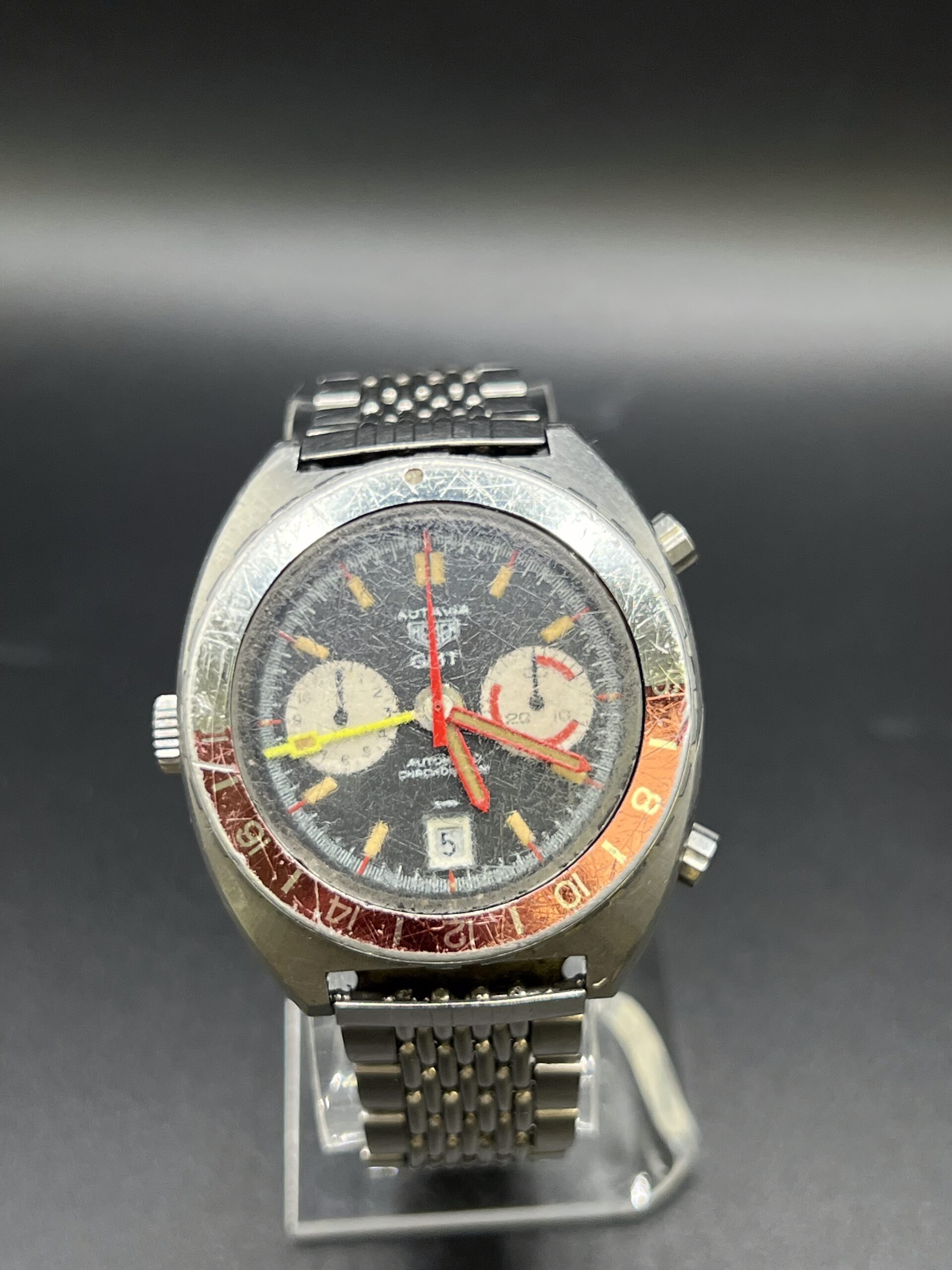 Tag Vintage Heuer Autavia GMT Black Dial 11630