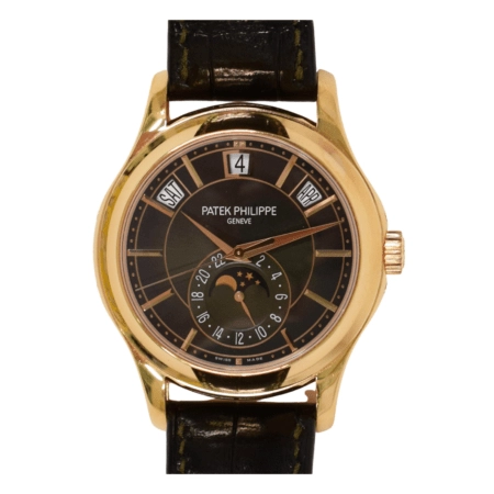 Patek Philippe Annual Calendar Rose Gold Green Stick Dial 5205R-011