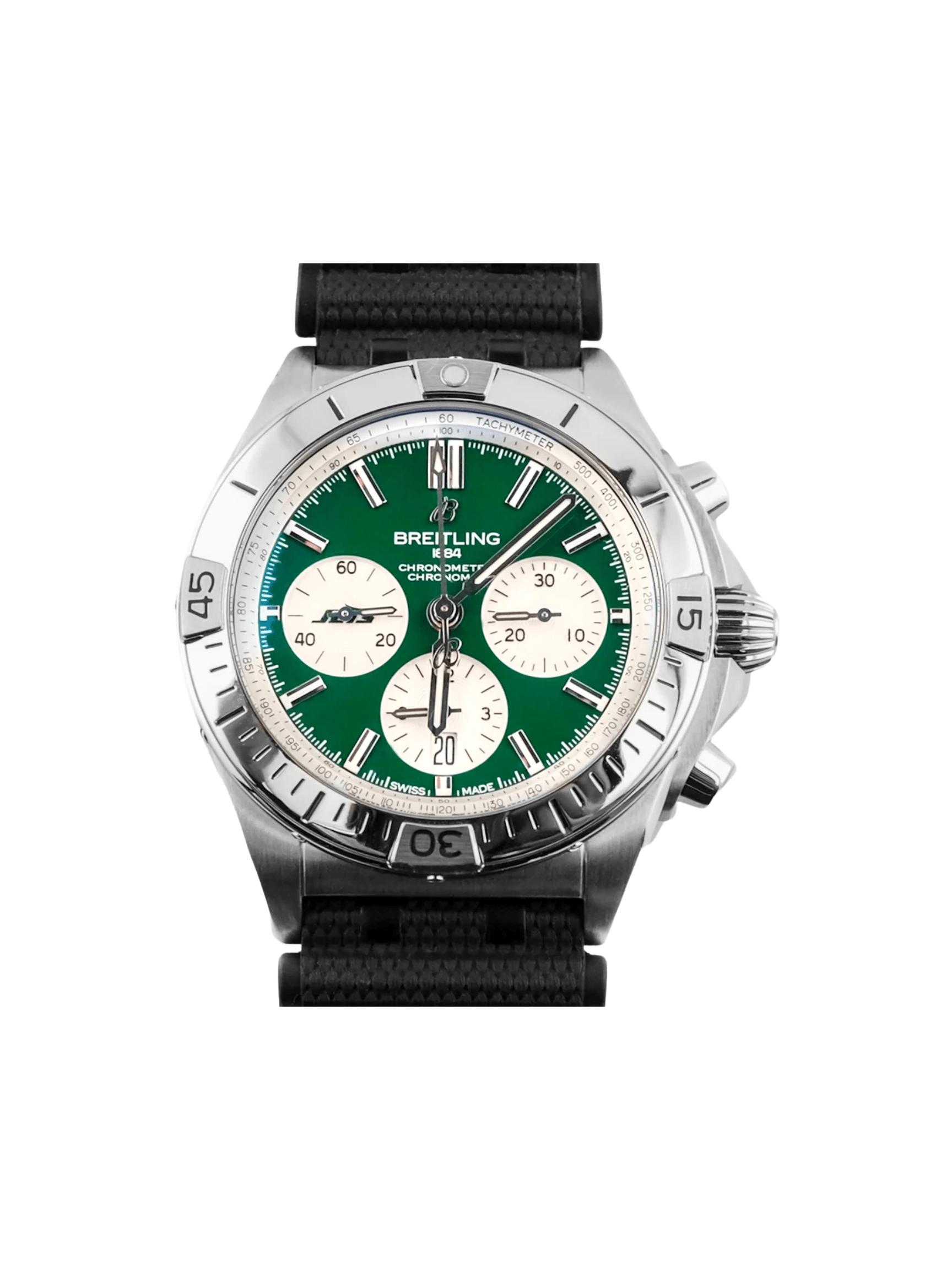Breitling Chronomat B01 "New York Jets" Stainless Steel Green Dial AB01342B1L5S1