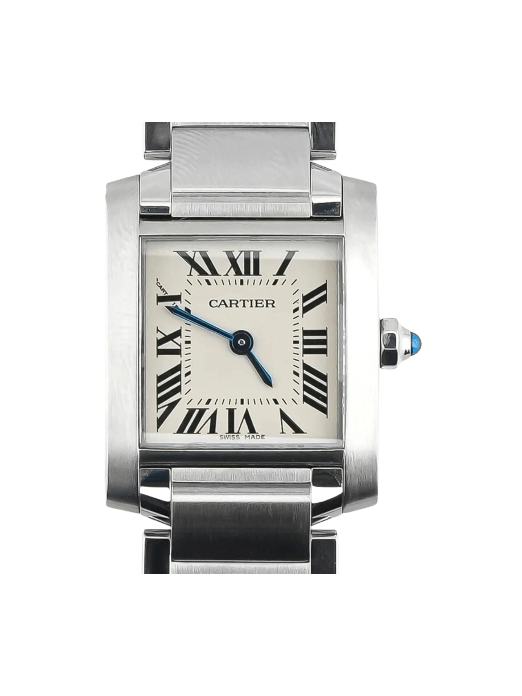 Cartier Tank Française Stainless Steel Silver Roman Dial 2384