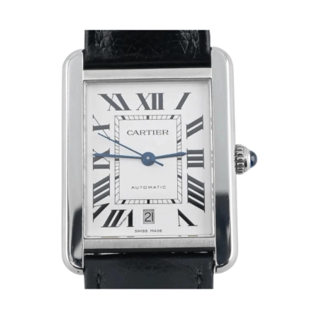 Cartier Tank Solo Stainless Steel Silver Roman Dial W5200027
