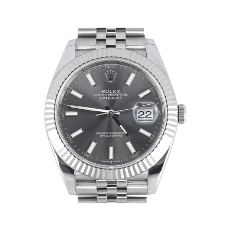 Rolex Datejust Stainless Steel and White Gold Dark Rhodium Dial 126334