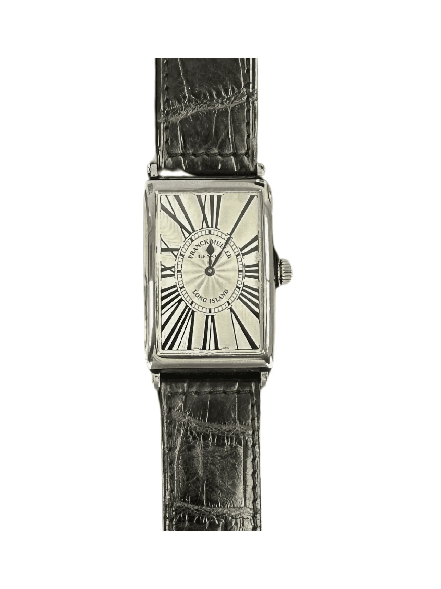 Franck Muller Long Island Stainless Steel Silver Roman Dial 1000QZ