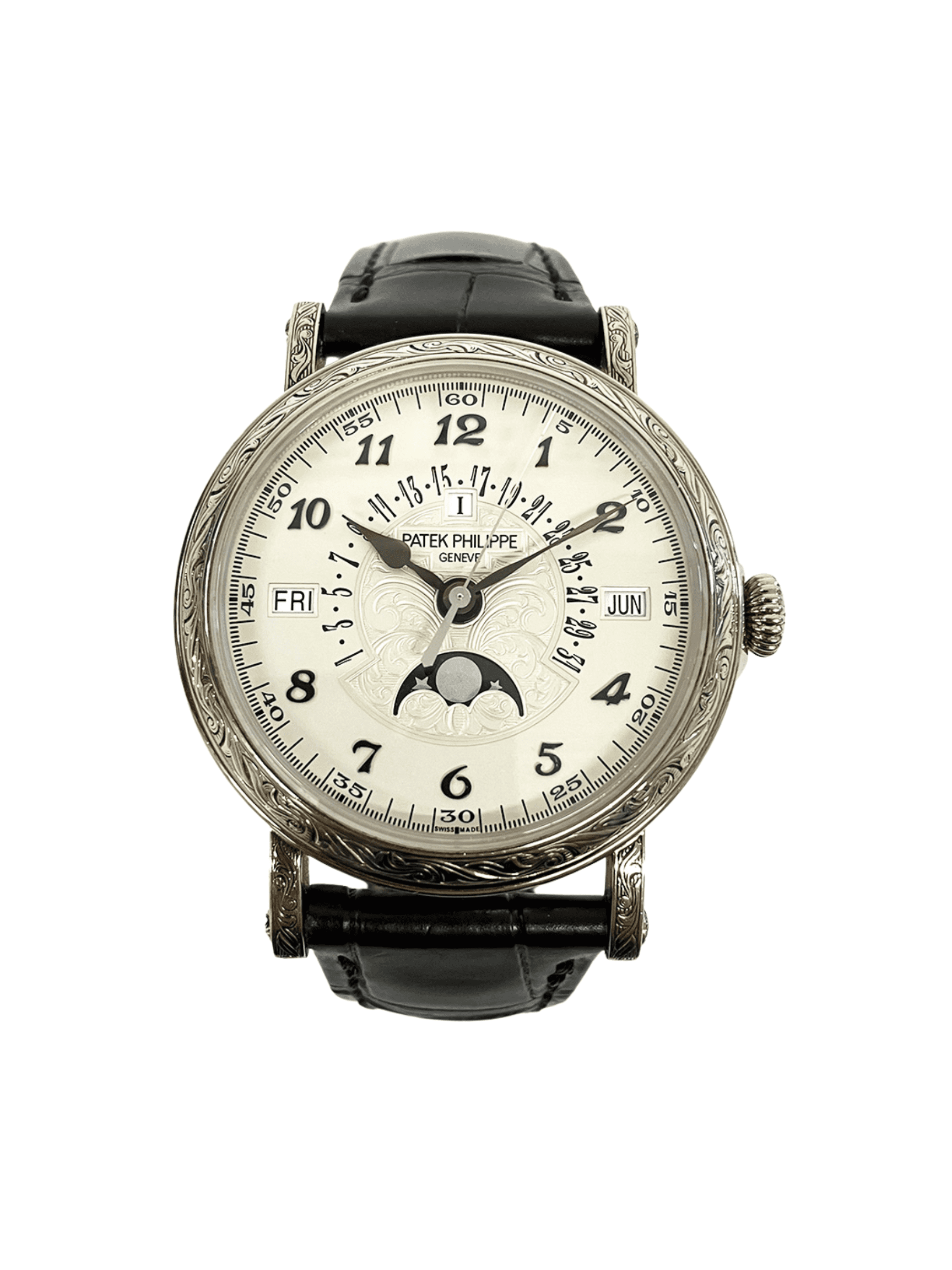 Patek Philippe Grand Complications Perpetual Calendar White Gold White Arabic Dial 5160/500G-001