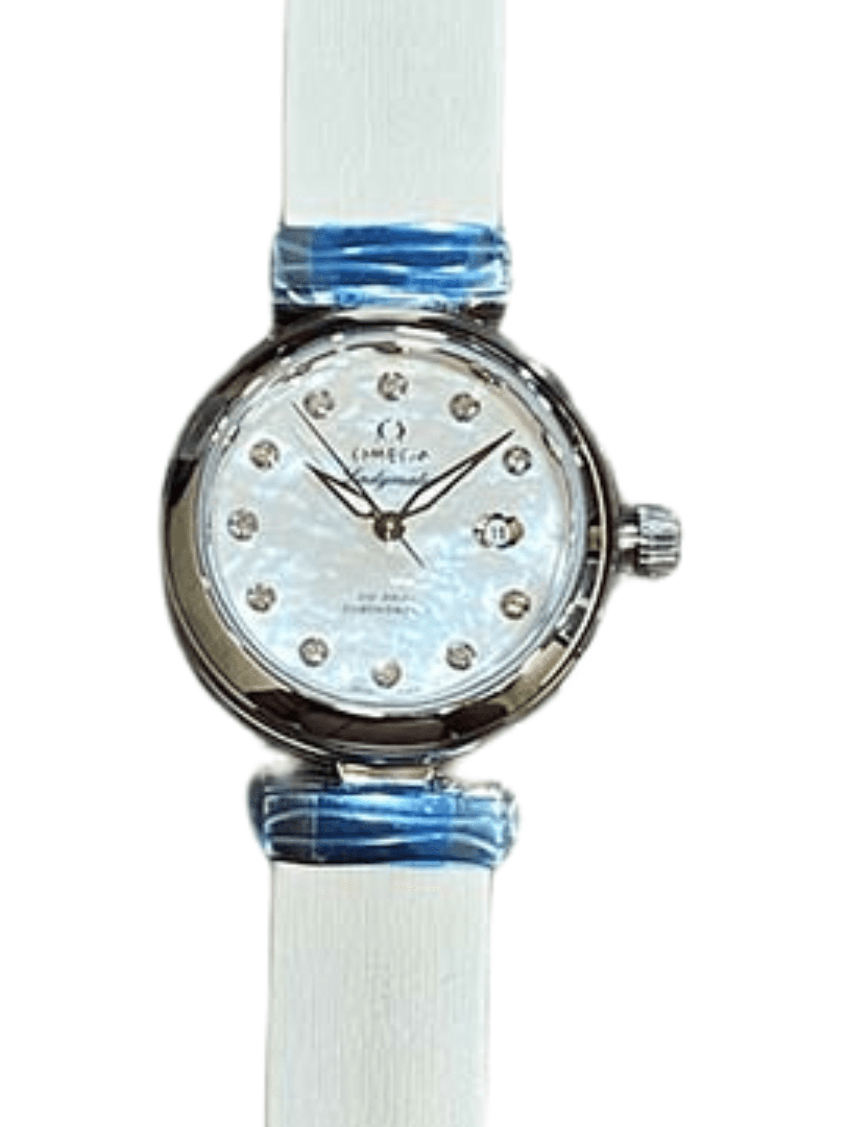 Omega Deville White MOP Diamond Dial 425.32.34.20.55.002 Bracelet