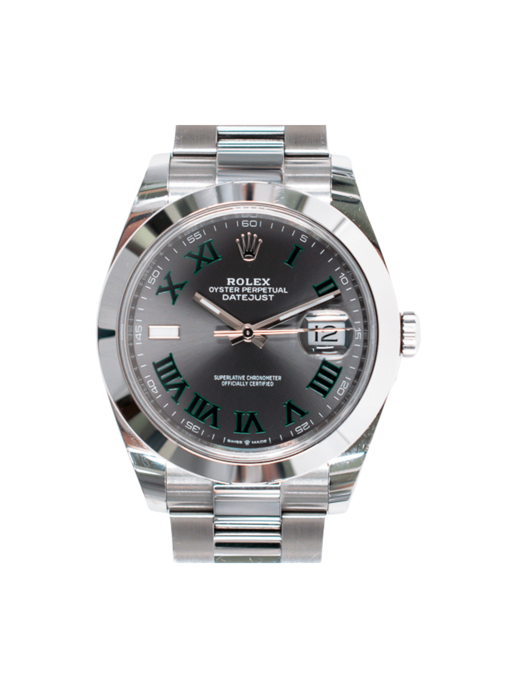 Rolex Datejust 41 Stainless Steel Wimbledon Roman Dial 126300