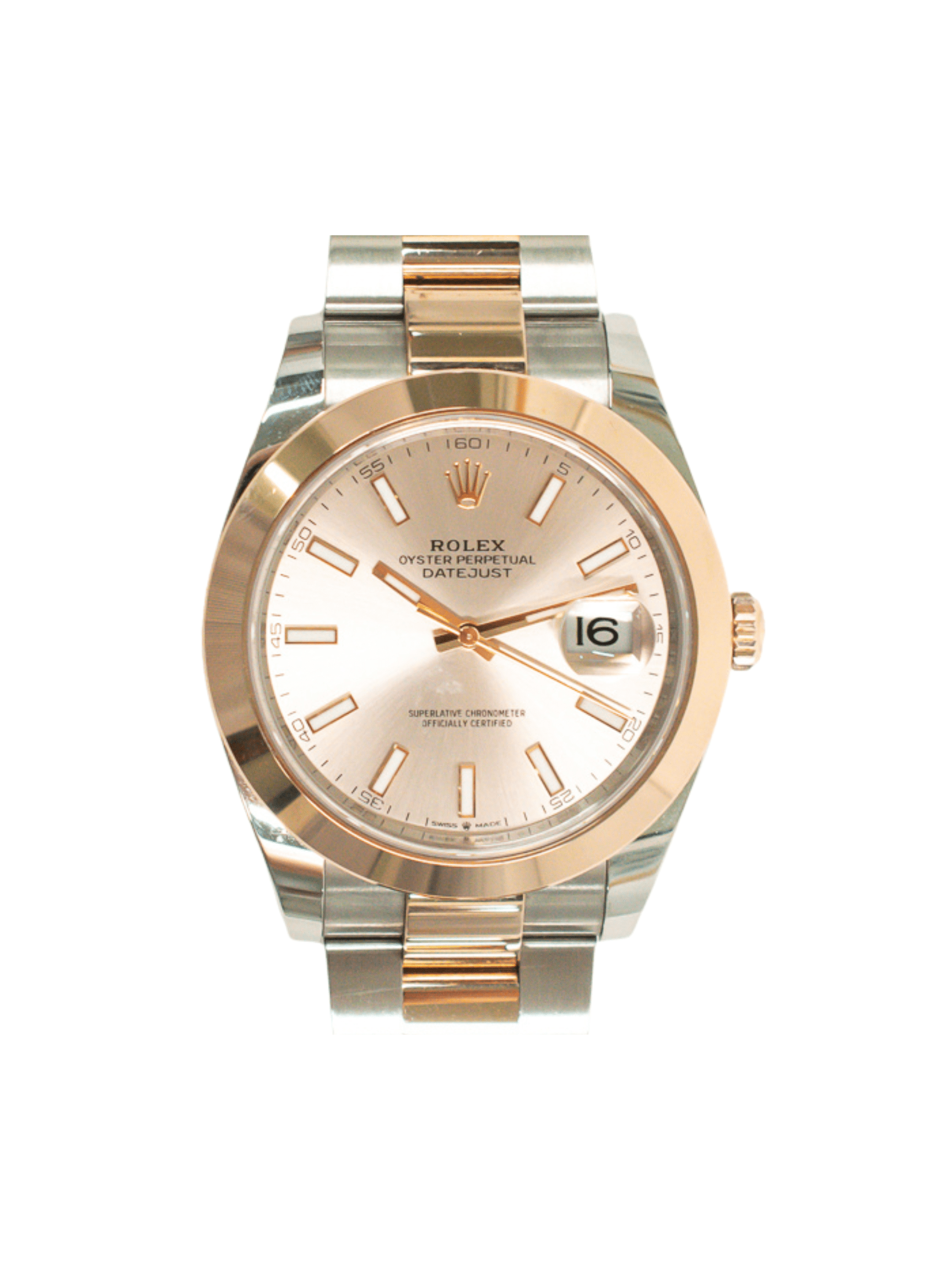 Rolex Datejust 41 Stainless Steel and Rose Gold Sundust Dial 126301