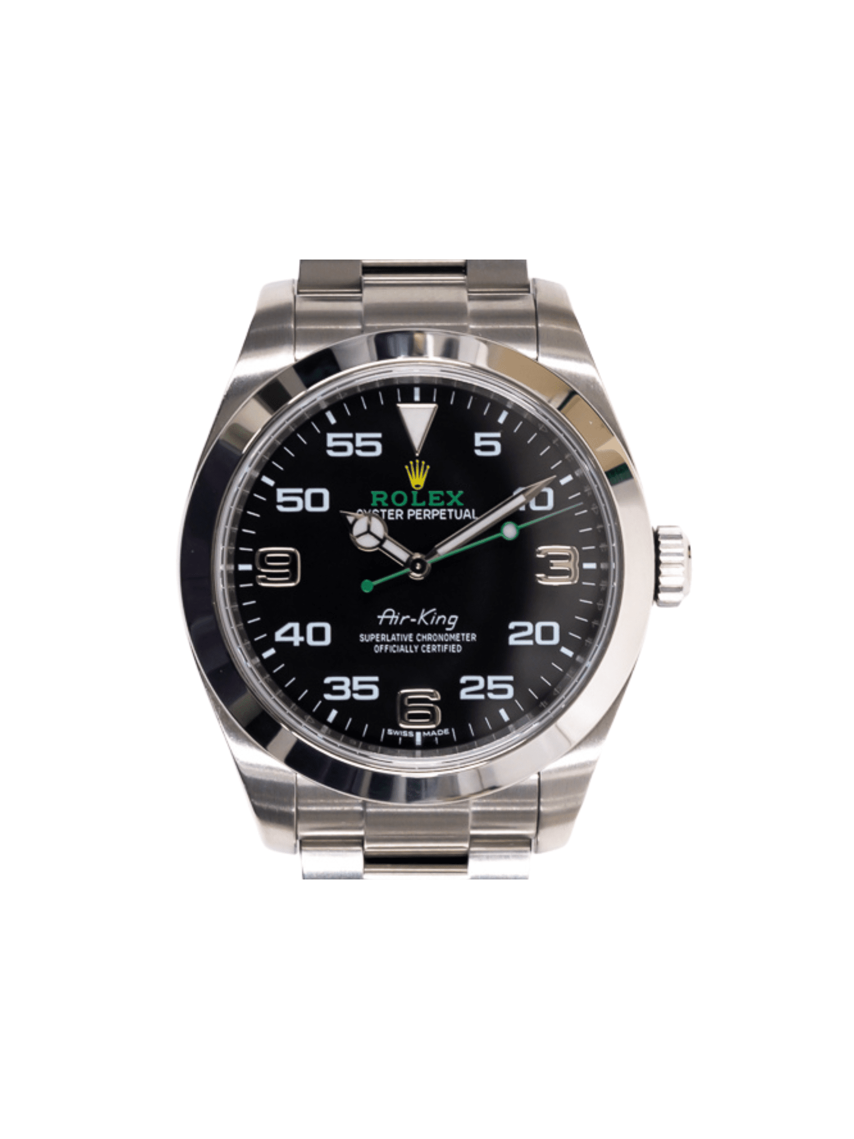 Rolex Air King Stainless Steel Black Arabic Dial 116900