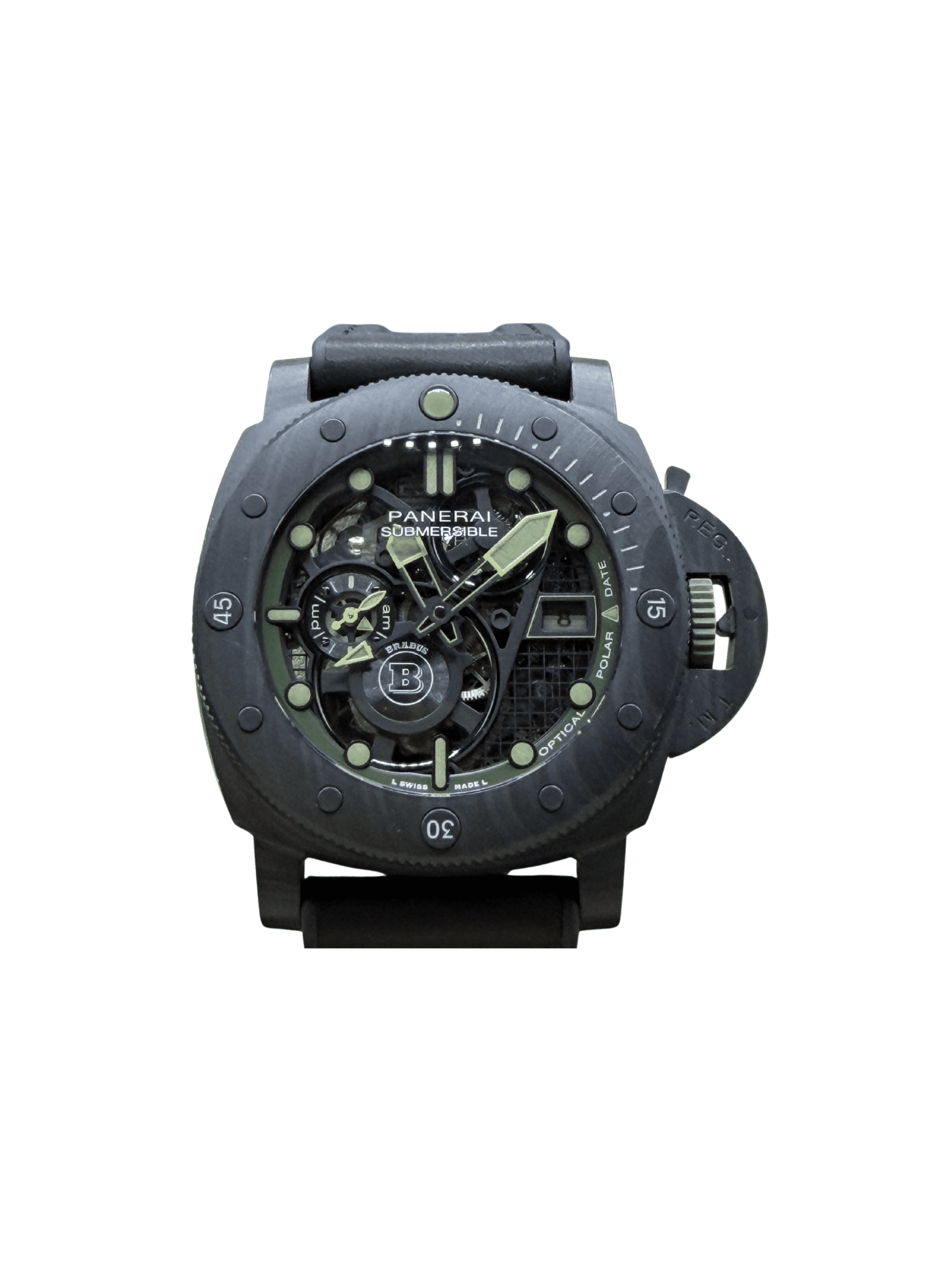 Panerai Submersible S Brabus Carbotech Black and Green Dial PAM01283