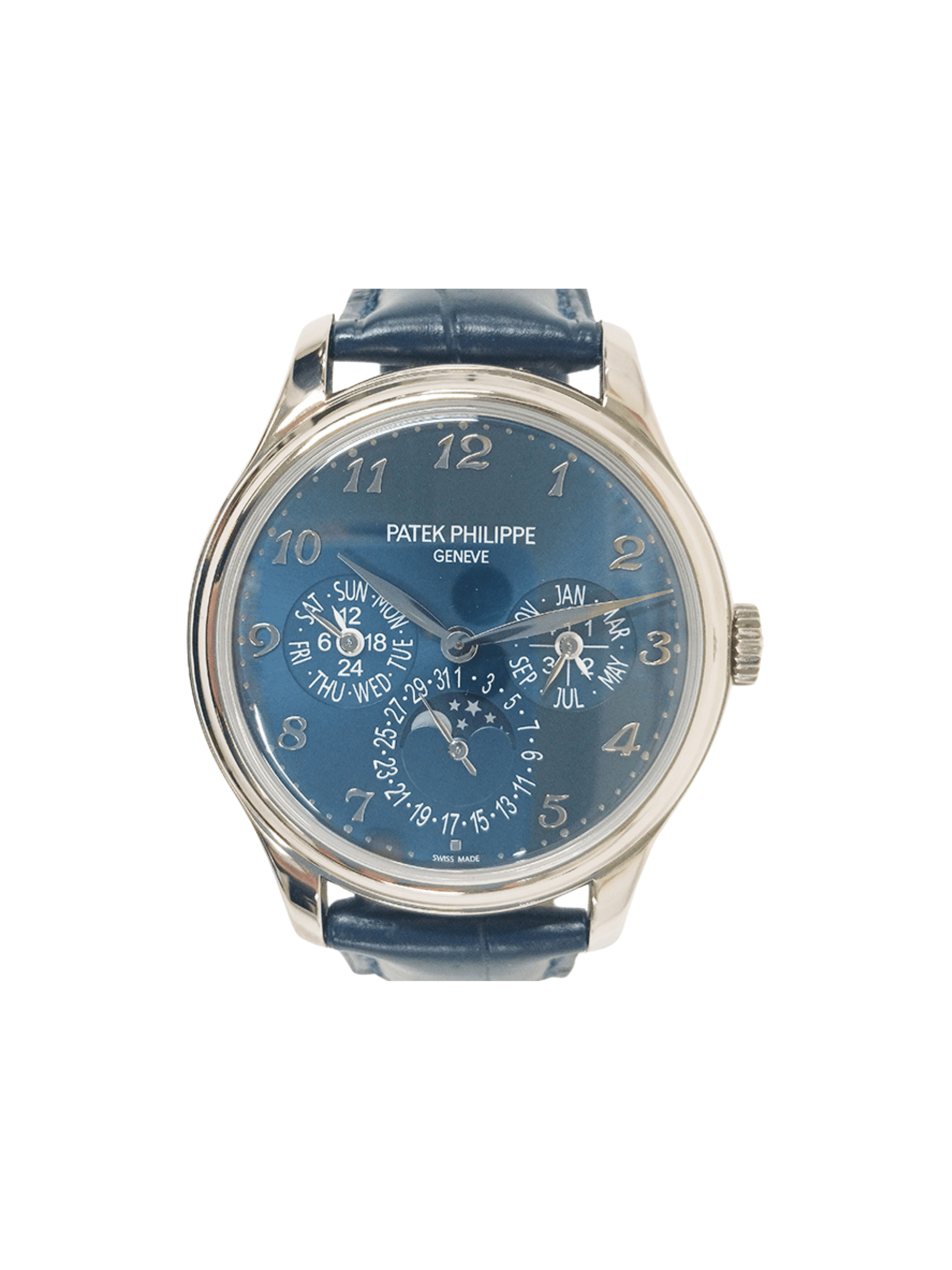Patek Philippe Perpetual Calendar Grand Complications White Gold Blue Arabic Dial 5327G-001
