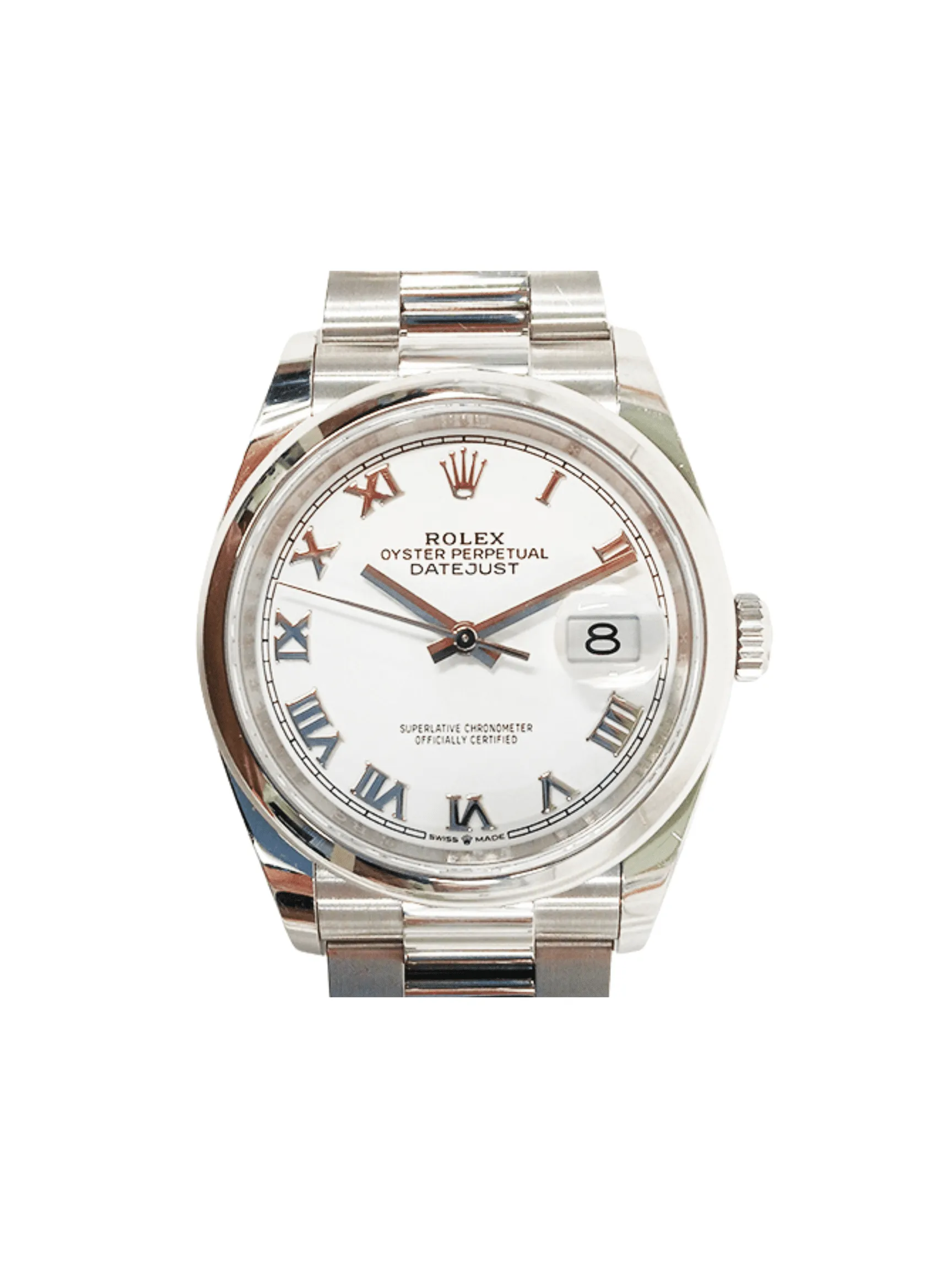 Rolex Datejust 36 Stainless Steel White Roman Dial 126200
