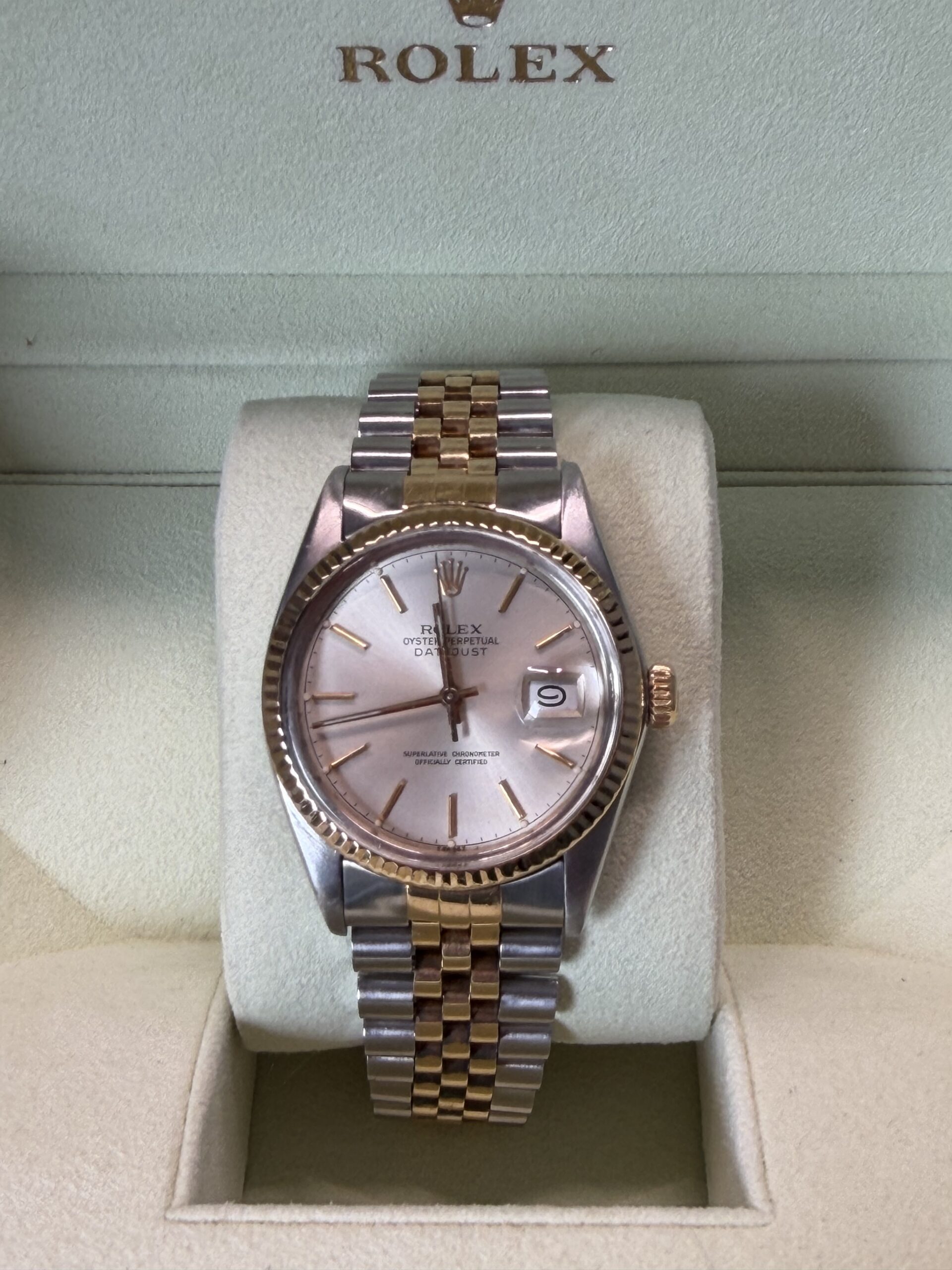 Rolex Datejust Stainless Steel and Yellow Gold Silver Dial 16013