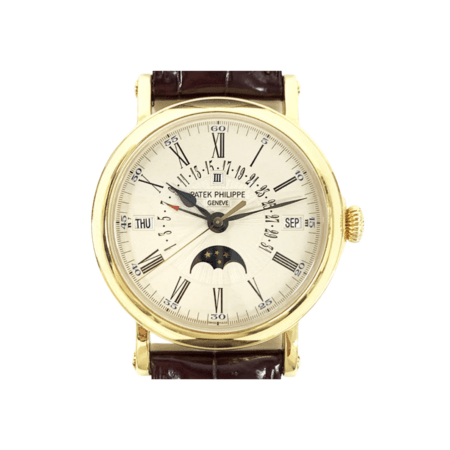 Patek Philippe Perpetual Calendar Retrograde Date Yellow Gold White Roman Dial 5159J-001