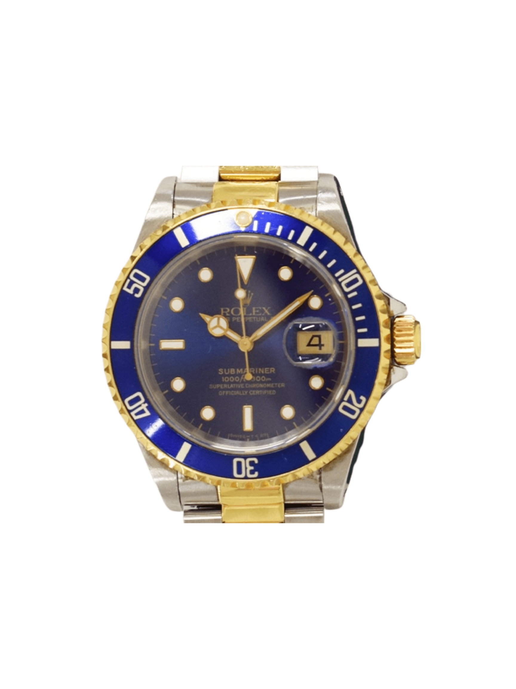 Rolex Submariner Date Stainless Steel and Yellow Gold Blue Dial 16613