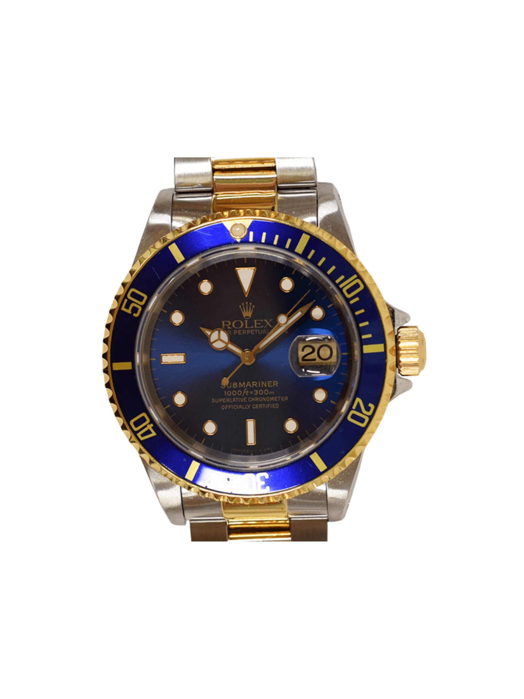 Rolex Submariner Date Stainless Steel Yellow Gold Blue Dial 16613LB