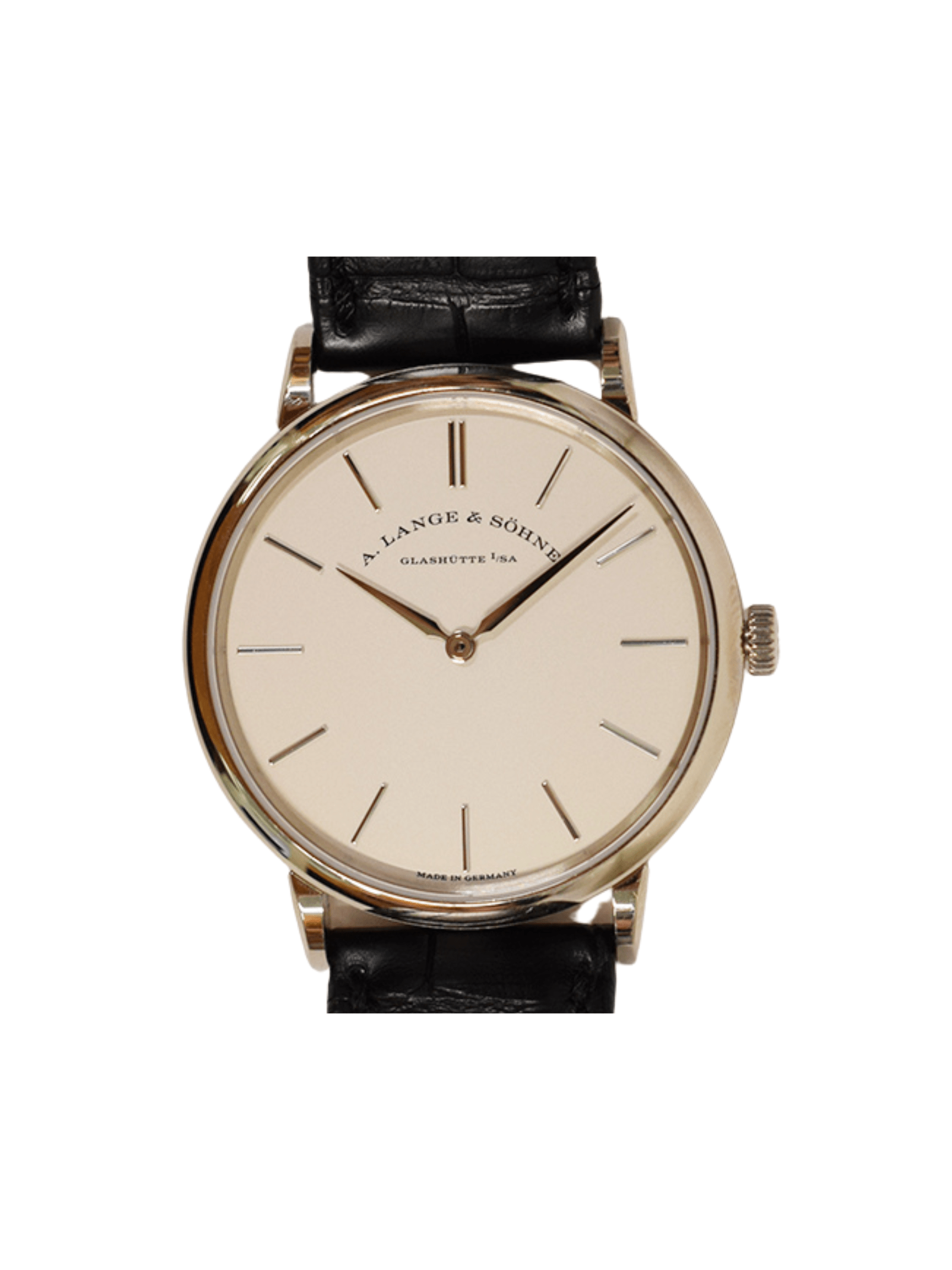 A. Lange & Söhne Saxonia Thin White Gold White Stick Dial 201.027