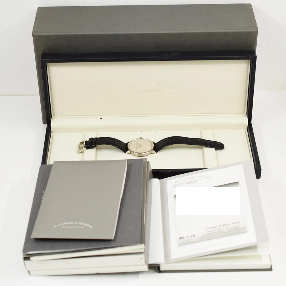 A. Lange & Söhne Saxonia Thin White Gold White Stick Dial 201.027