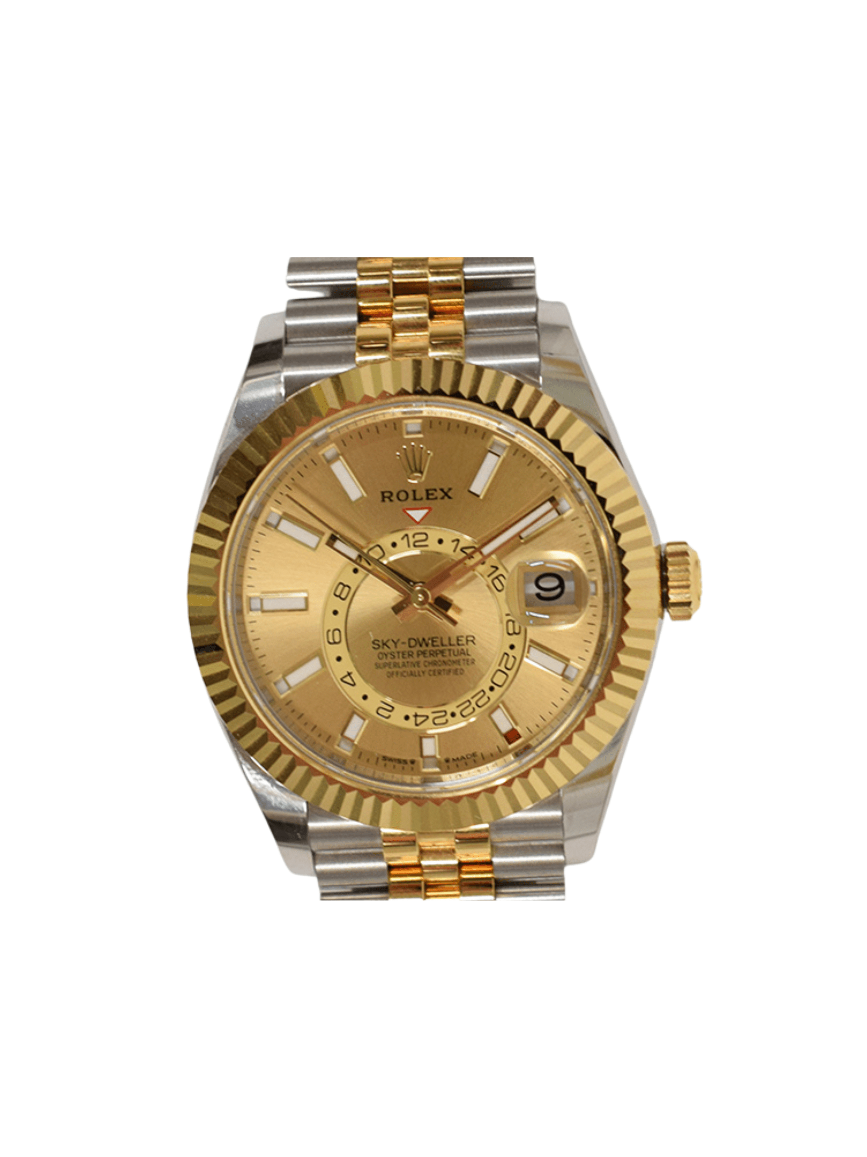 Rolex Sky-Dweller Stainless Steel and Yellow Gold Champagne Dial 336933