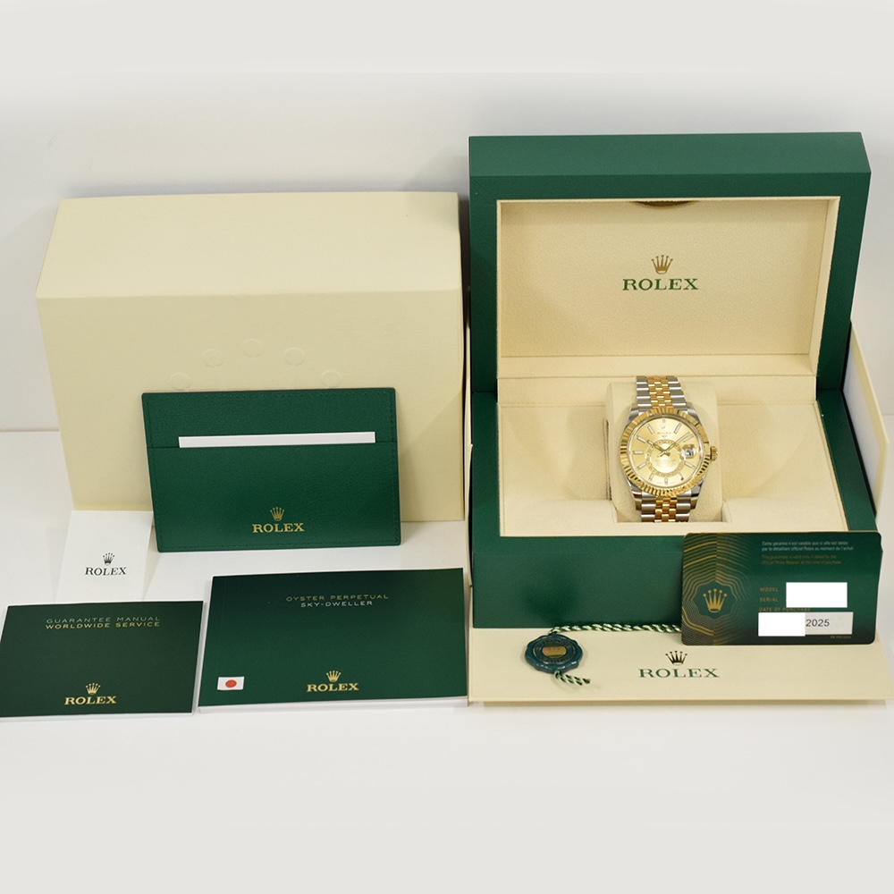 Rolex Sky-Dweller Stainless Steel and Yellow Gold Champagne Dial 336933