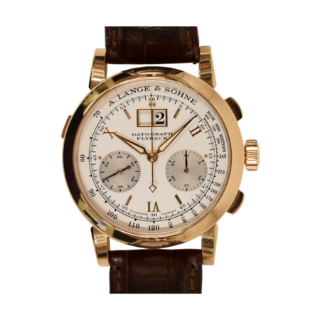 A. Lange & Söhne Saxonia Datograph Rose Gold Silver Roman Dial 403.032