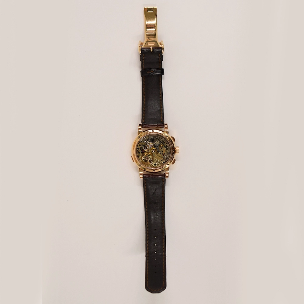A. Lange & Söhne Saxonia Datograph Rose Gold Silver Roman Dial 403.032