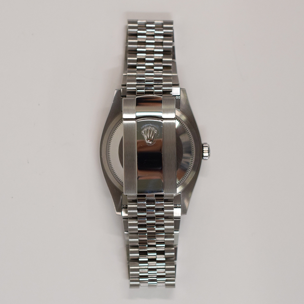 Rolex Datejust 36 Stainless Steel and White Gold Brown Roman VI&IX Diamond Dial 126234