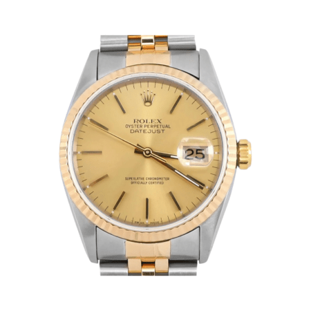 Rolex Datejust 36 Stainless Steel and Yellow Gold Champagne Dial 16233