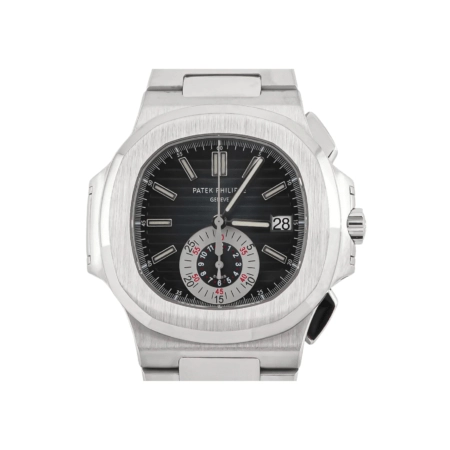 Patek Philippe Nautilus Chronograph Stainless Steel Blue Stick Dial 5980/1A-001