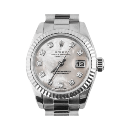 Rolex Lady-Datejust White Gold Mother of Pearl Diamond Dial 179179