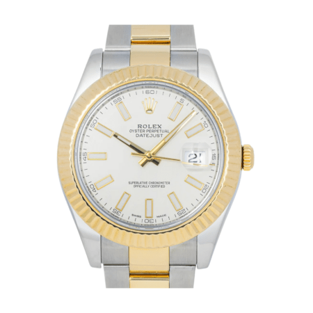 Rolex Datejust II Stainless Steel and Yellow Gold Ivory Dial 116333