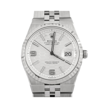 Rolex Land-Dweller Stainless Steel and White Gold White Dial 127234