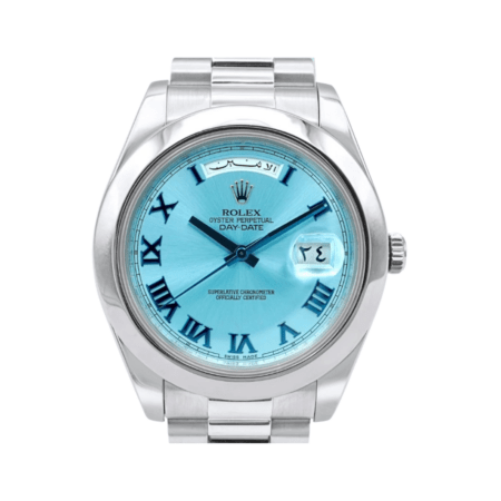Rolex Day-Date II Platinum Ice Blue Roman Dial 218206