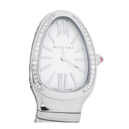 Bvlgari Serpenti Tubogas Stainless Steel Silver Roman Dial 101827