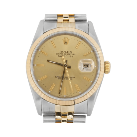 Rolex Datejust 36 Stainless Steel and Yellow Gold Champagne Dial 16233