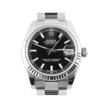 Rolex Datejust Stainless Steel and White Gold Black Dial 126334
