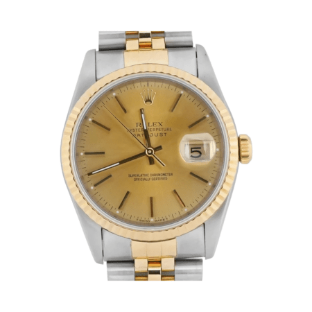 Rolex Datejust 36 Stainless Steel and Yellow Gold Champagne Dial 16233