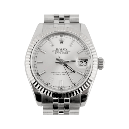 Rolex Datejust Stainless Steel and White Gold Silver Dial 178274