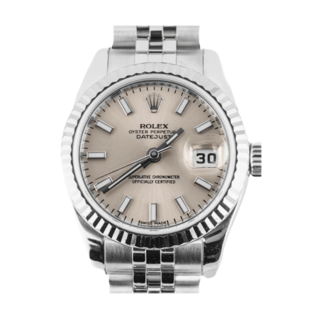 Rolex Lady-Datejust Stainless Steel and White Gold Silver Dial 179174