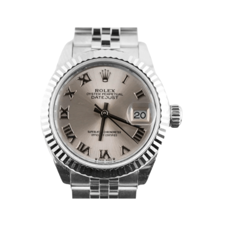Rolex Lady-Datejust Stainless Steel and White Gold Silver Roman Dial 279174